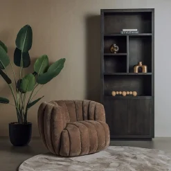 Tower living Fauteuils|Verdi Fauteuil mocca stof