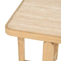 Eleonora Bijzettafels|Vidar Bijzettafel Naturel Travertin 40cm
