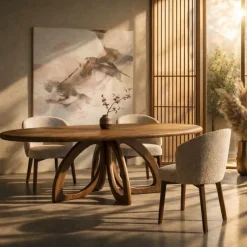 Vane Living Eettafels|Vienna Eettafel ovaal walnoot 210cm