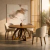 Vane Living Eettafels|Vienna Eettafel rond walnoot 130cm