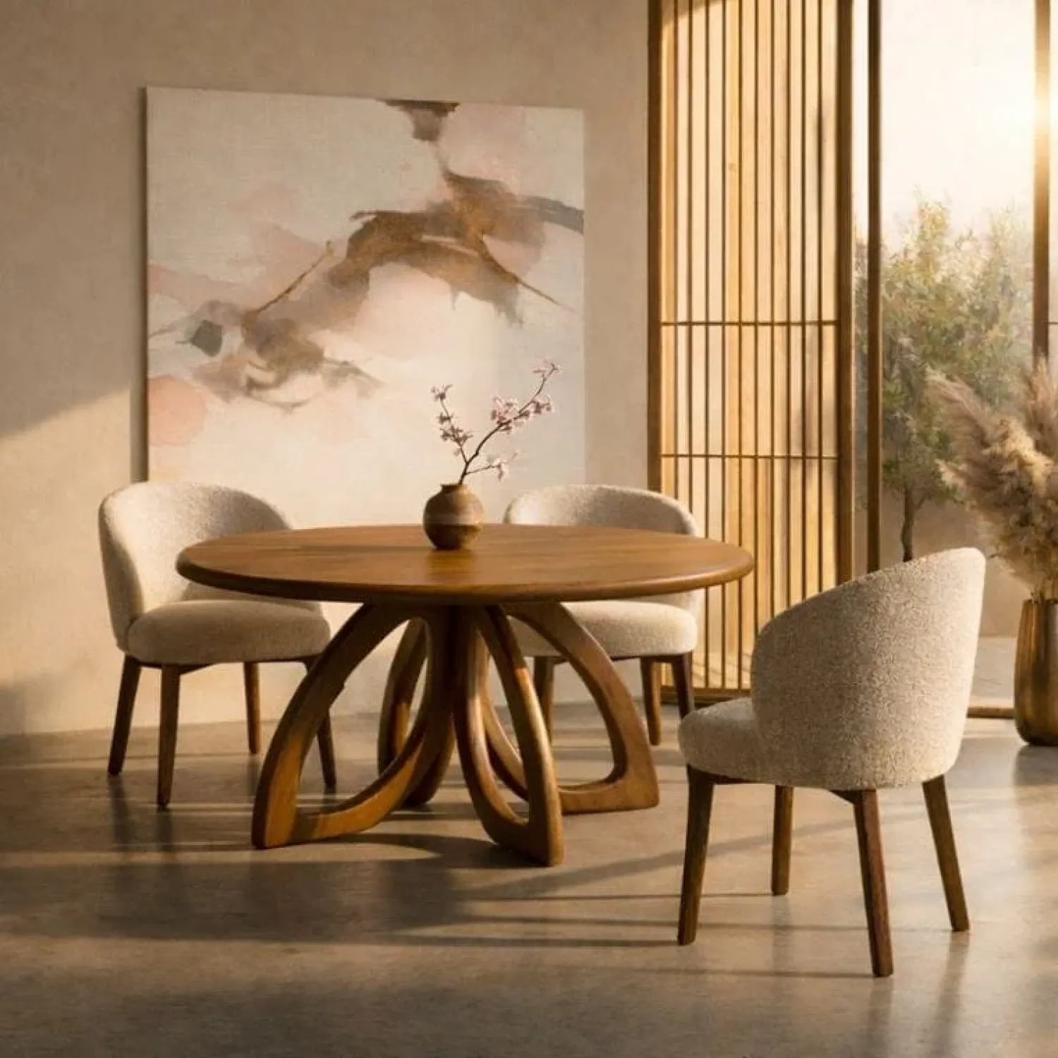 Vane Living Eettafels|Vienna Eettafel rond walnoot 130cm