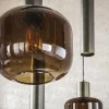 Kalfort Hanglampen|Glazen Hanglamp|Vigo 7-lichts Hanglamp Bruin