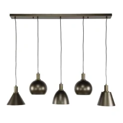 Kalfort Hanglampen|Vinci 5-lichts Hanglamp Sienna bruin