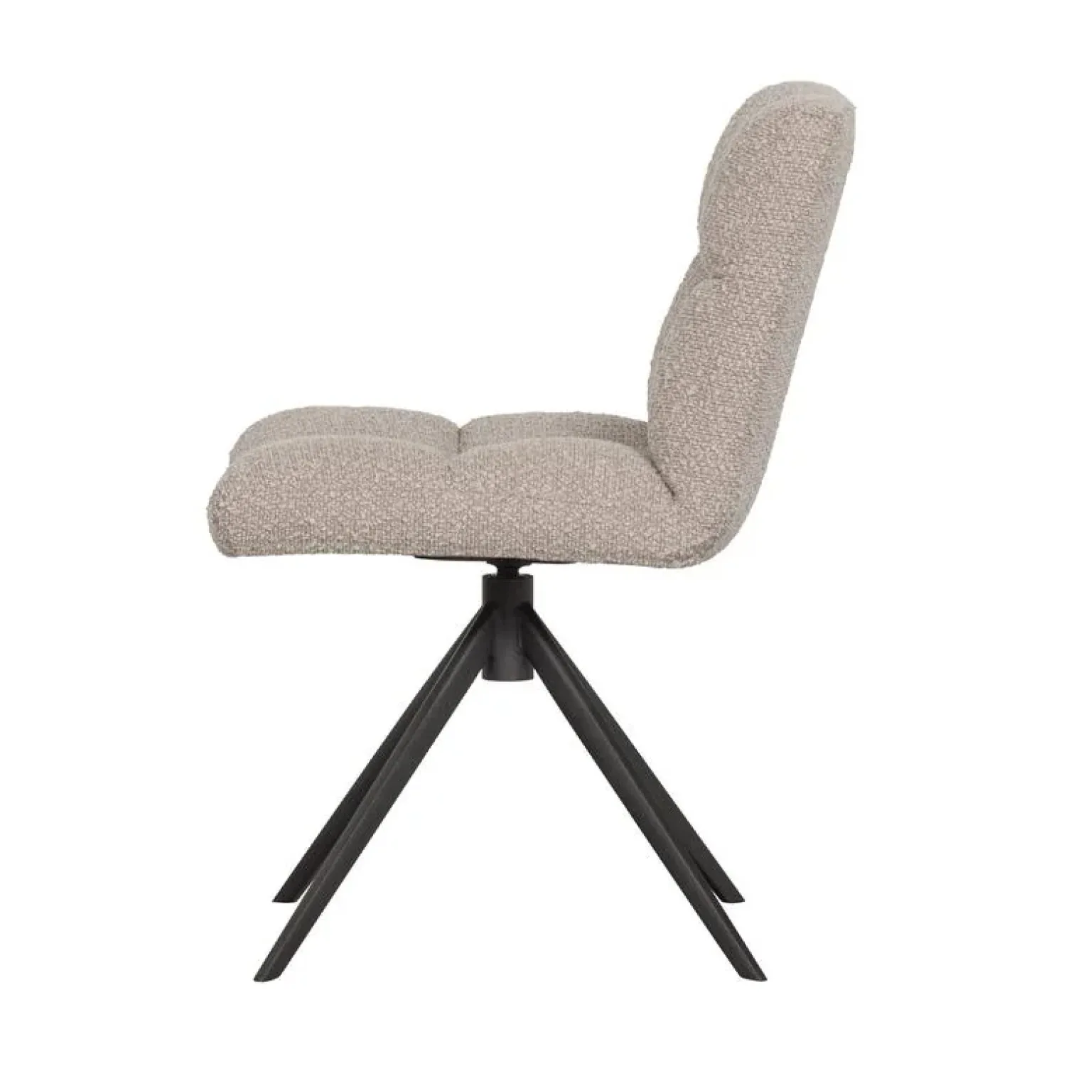 WOOOD Eetkamerstoelen|Vinny Draaistoel Boucle Zand