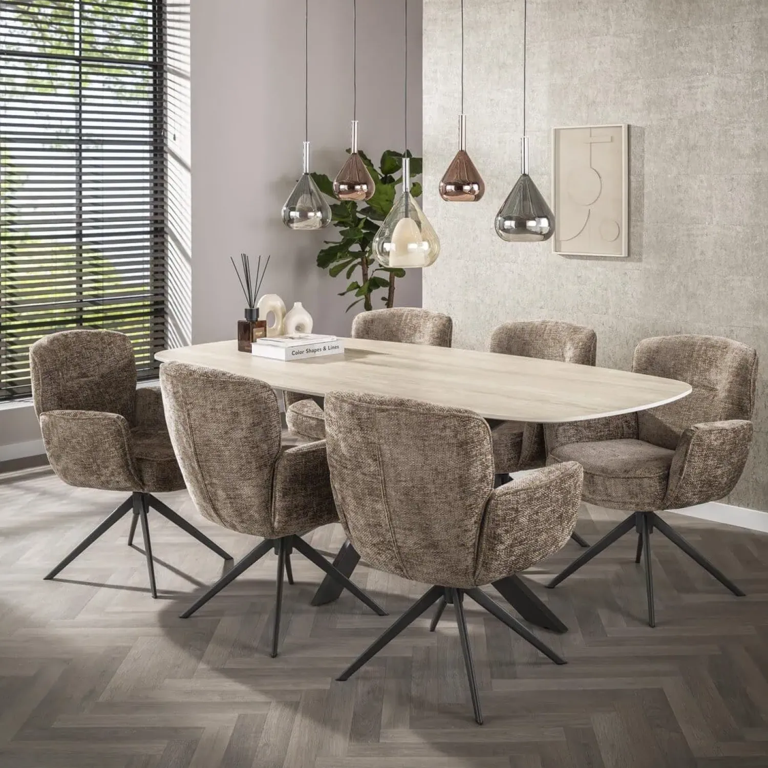 Kalfort Eetkamerstoelen|Vito Eetkamerstoel hoven Champagne