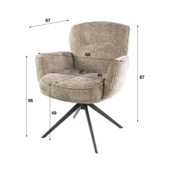 Kalfort Eetkamerstoelen|Vito Eetkamerstoel hoven Zand