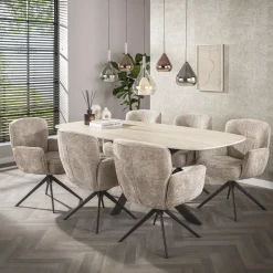 Kalfort Eetkamerstoelen|Vito Eetkamerstoel hoven Zand
