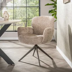 Kalfort Eetkamerstoelen|Vito Eetkamerstoel Hoven zand-bruin