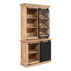 Furndea Vitrinekasten|Industriele Kasten|Vitrinekast Trenso Mangohout 120 cm