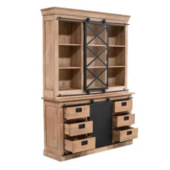 Furndea Vitrinekasten|Industriele Kasten|Vitrinekast Trenso Mangohout 160 cm