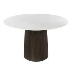 Kalfort Eettafels|Vittoria Eettafel rond Keramiek Bruin 120cm