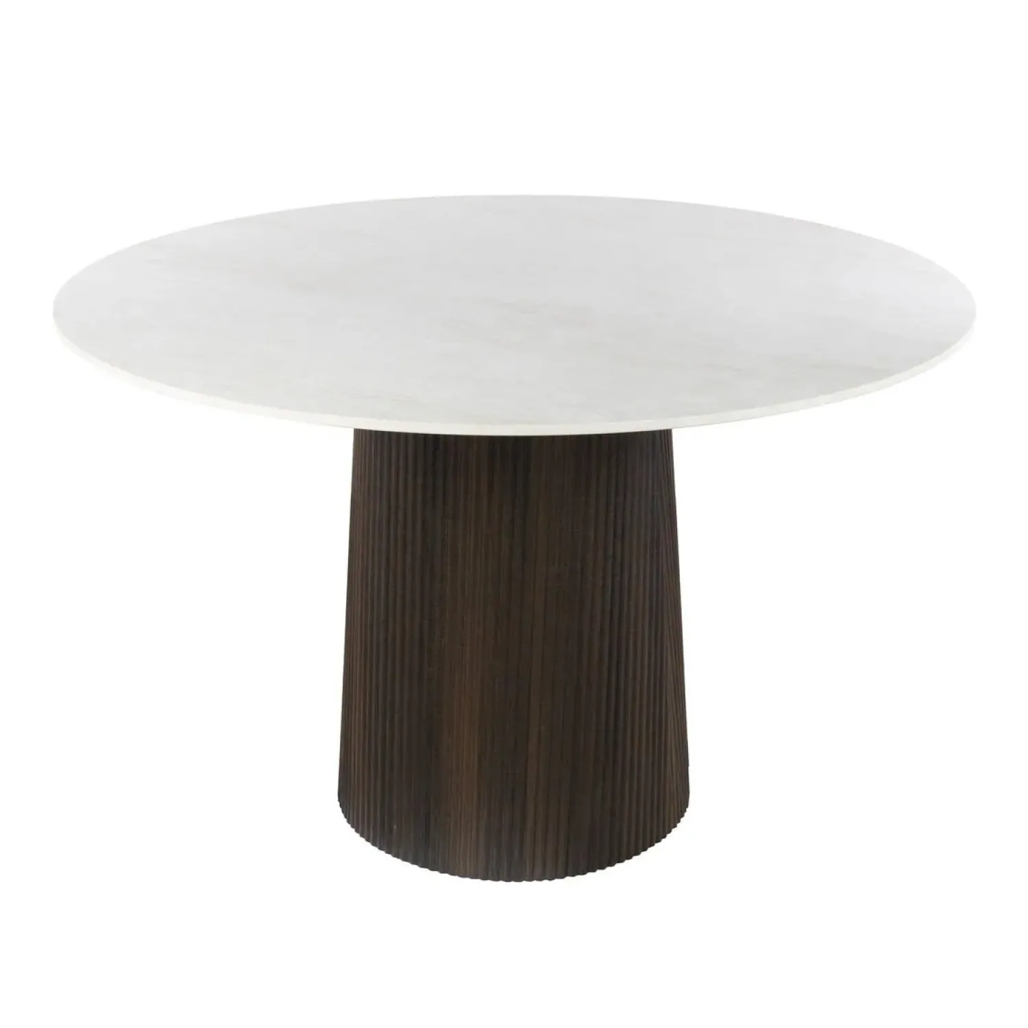 Kalfort Eettafels|Vittoria Eettafel rond Keramiek Bruin 120cm