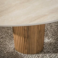 Kalfort Salontafels|Vittoria Salontafel Aperto Set van 2 keramiek Travertin 102cm