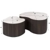 Kalfort Salontafels|Vittoria Salontafel Medio Set van 2 keramiek Bruin 90cm