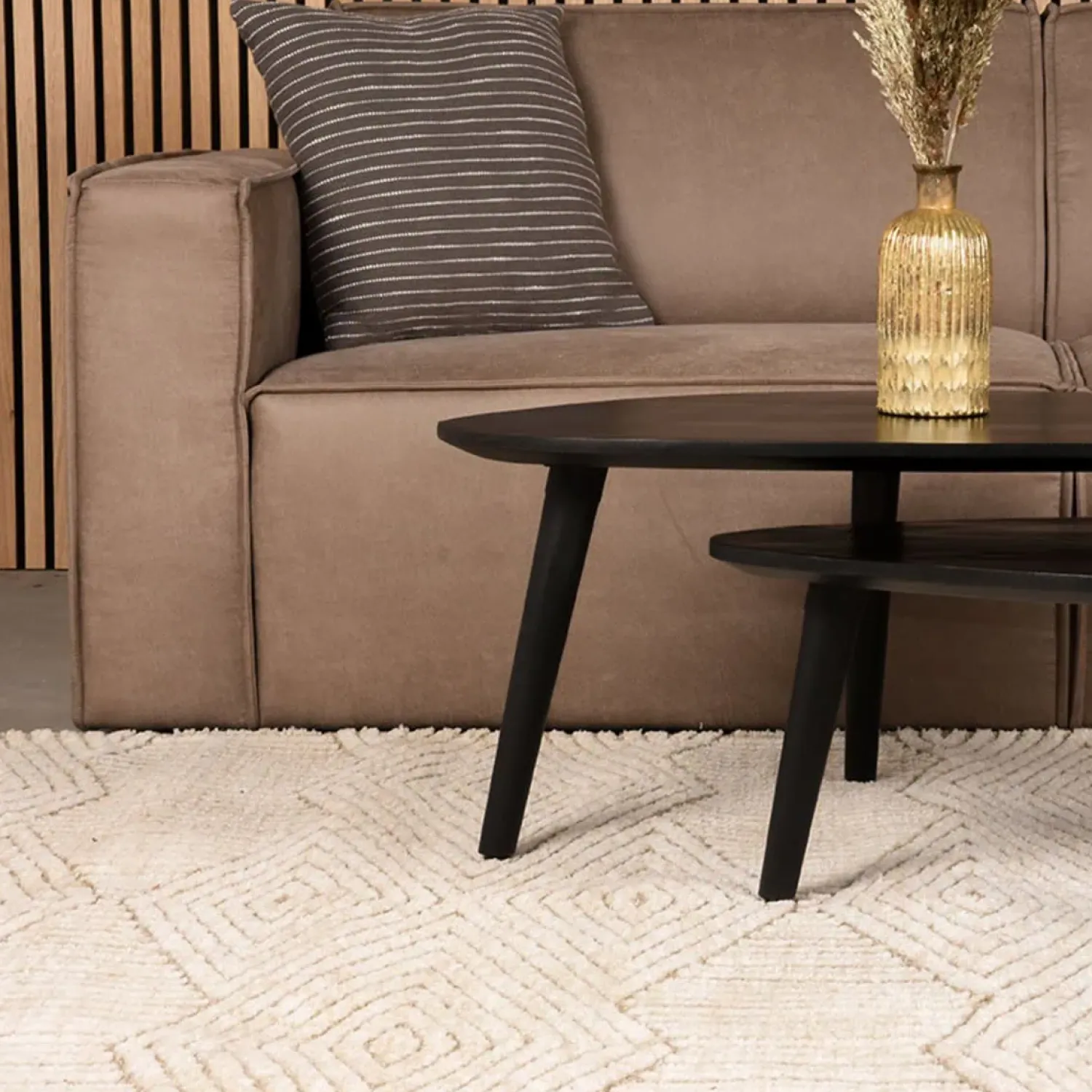 Label51 Vloerkleden|Vloerkleed Cosy Taupe Synthetisch 160x230cm