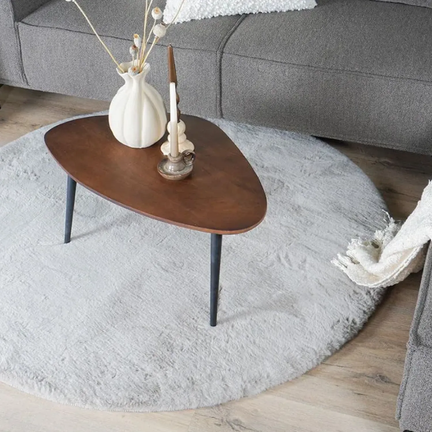Decor 88 Vloerkleden|Vloerkleed Velluto Nature Rond ø200 cm
