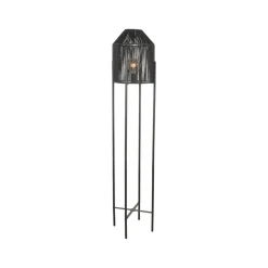 Label51 Vloerlampen|Vloerlamp Ibiza 1-Lichts Zwart Jute