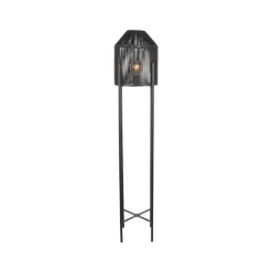 Label51 Vloerlampen|Vloerlamp Ibiza 1-Lichts Zwart Jute