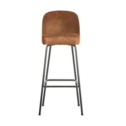 WOOOD Barkrukken|Vogue Barstoel Hoog Leer Cognac
