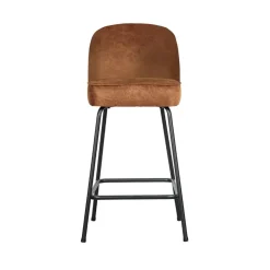 WOOOD Barkrukken|Vogue Barstoel Laag Leer Cognac