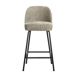 WOOOD Barkrukken|Vogue Barstoel Laag Structure Velvet Wheatfield