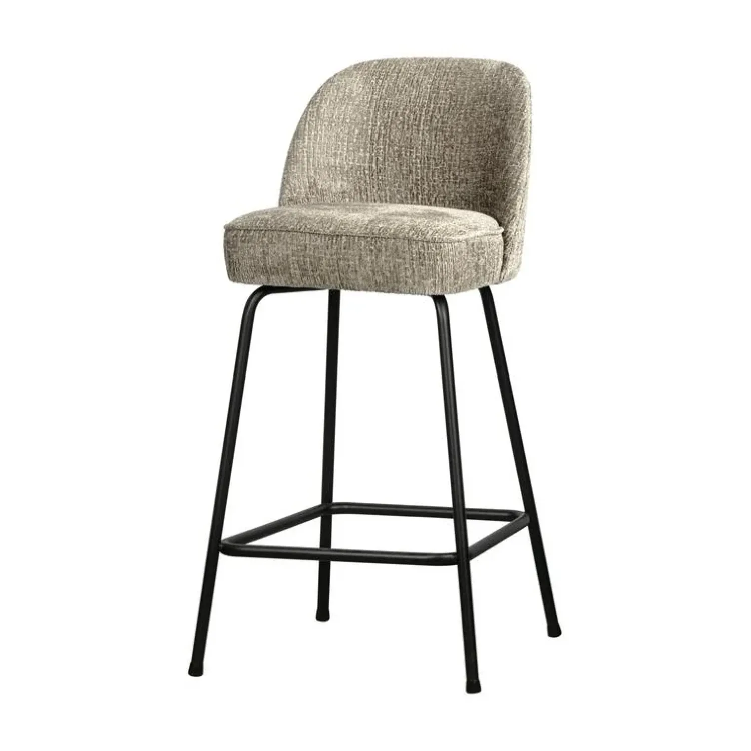 WOOOD Barkrukken|Vogue Barstoel Laag Structure Velvet Wheatfield