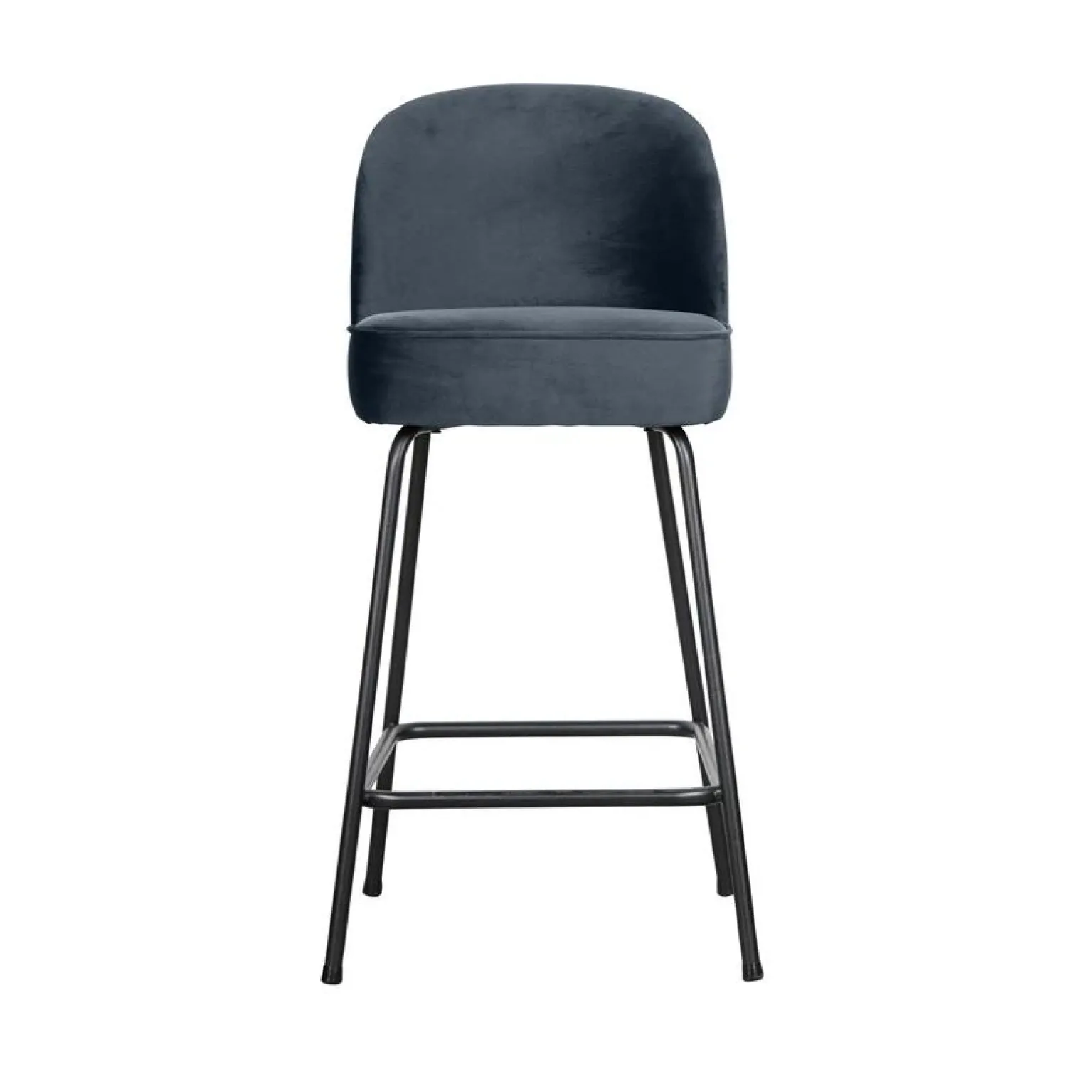 WOOOD Barkrukken|Vogue Barstoel Laag Velvet Blauw
