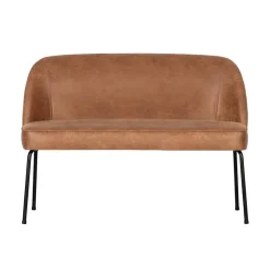 WOOOD Eetkamerbanken|Eetkamerbanken|Vogue Eetkamerbank Ecoleer Cognac 120cm