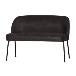 WOOOD Eetkamerbanken|Eetkamerbanken|Vogue Eetkamerbank Ecoleer Zwart 120cm