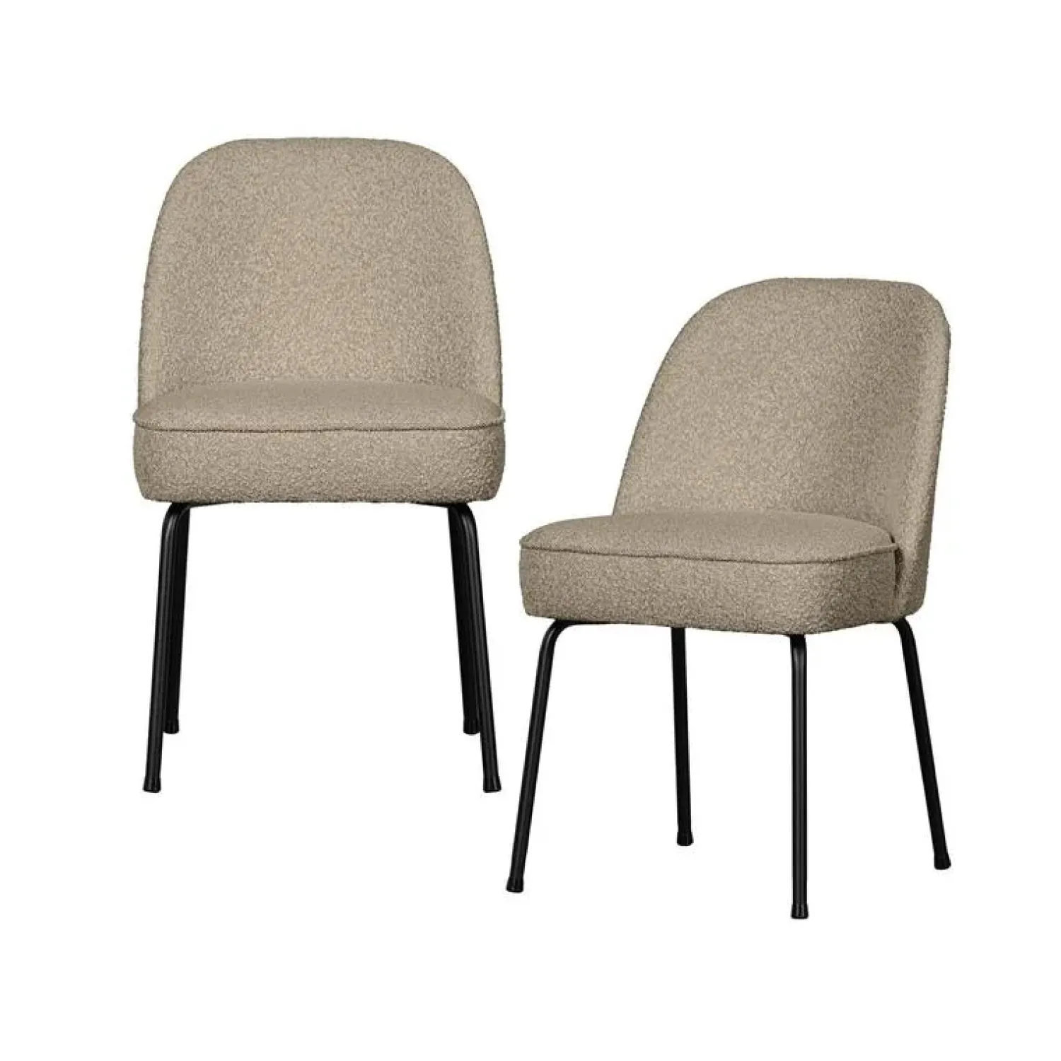 WOOOD Eetkamerstoelen|Vogue Eetkamerstoel Boucle Beige