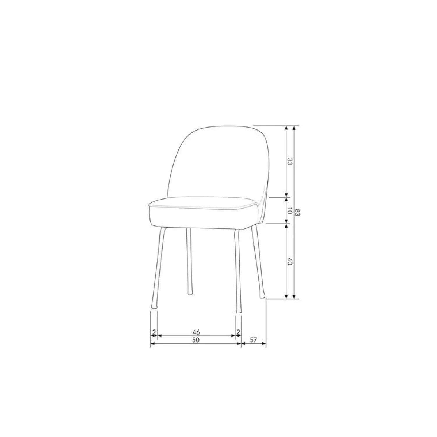 WOOOD Eetkamerstoelen|Vogue Eetkamerstoel Boucle Naturel