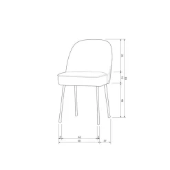 WOOOD Eetkamerstoelen|Vogue Eetkamerstoel Boucle Nougat