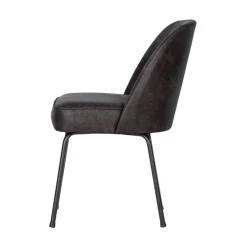 WOOOD Eetkamerstoelen|Vogue Eetkamerstoel Ecoleer Zwart