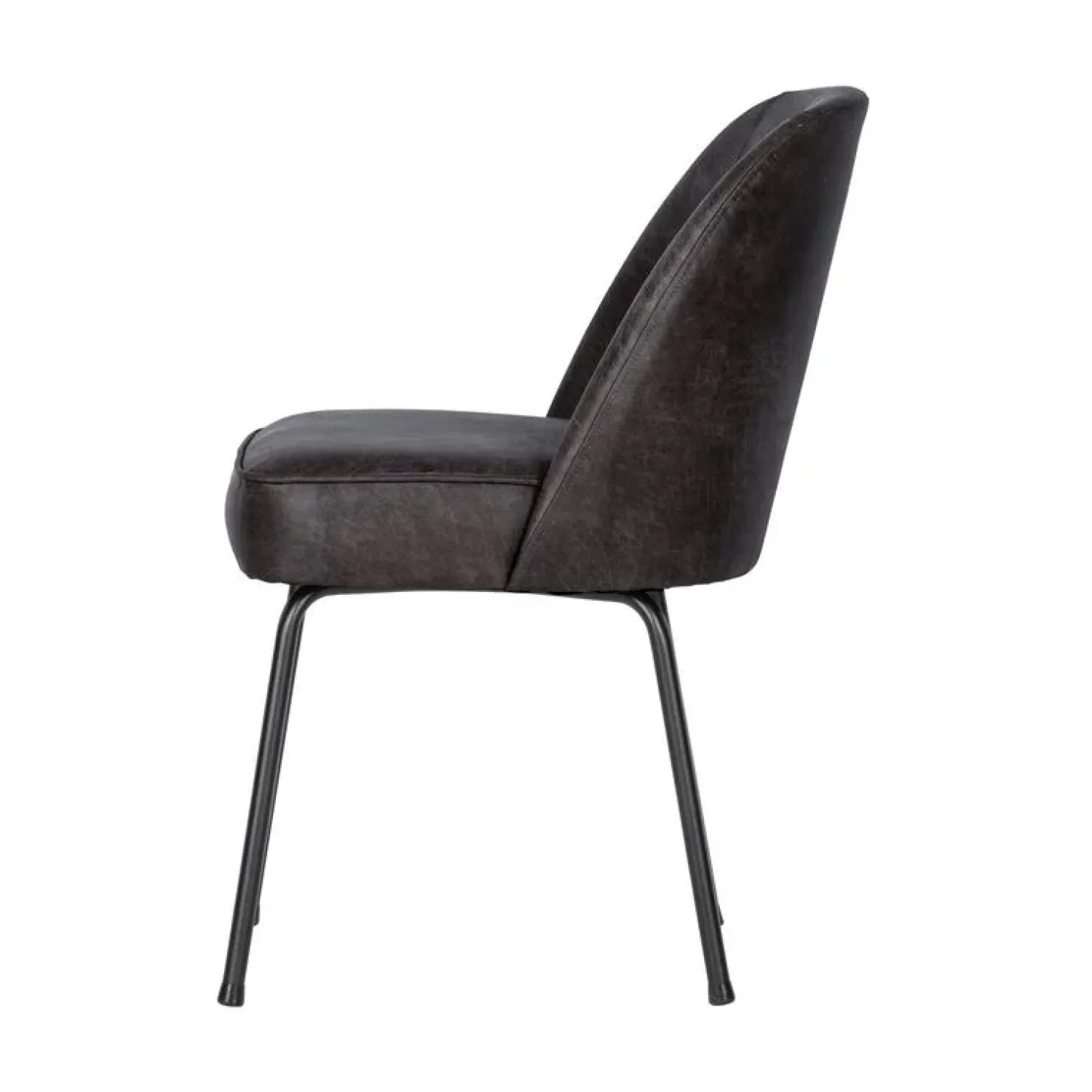 WOOOD Eetkamerstoelen|Vogue Eetkamerstoel Ecoleer Zwart