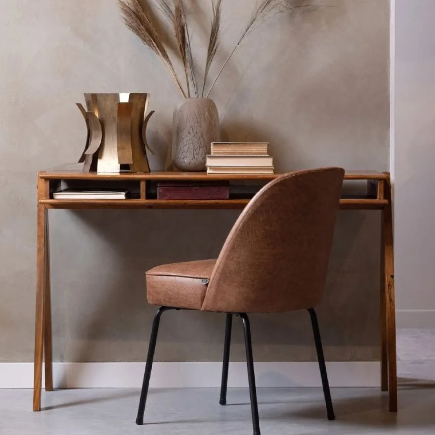 WOOOD Eetkamerstoelen|Vogue Eetkamerstoel Ecoleer Cognac