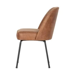 WOOOD Eetkamerstoelen|Vogue Eetkamerstoel Ecoleer Cognac
