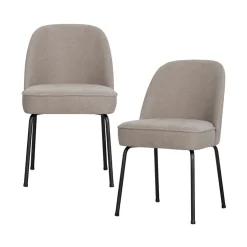 WOOOD Eetkamerstoelen|Vogue Eetkamerstoel Geweven Stof Zand
