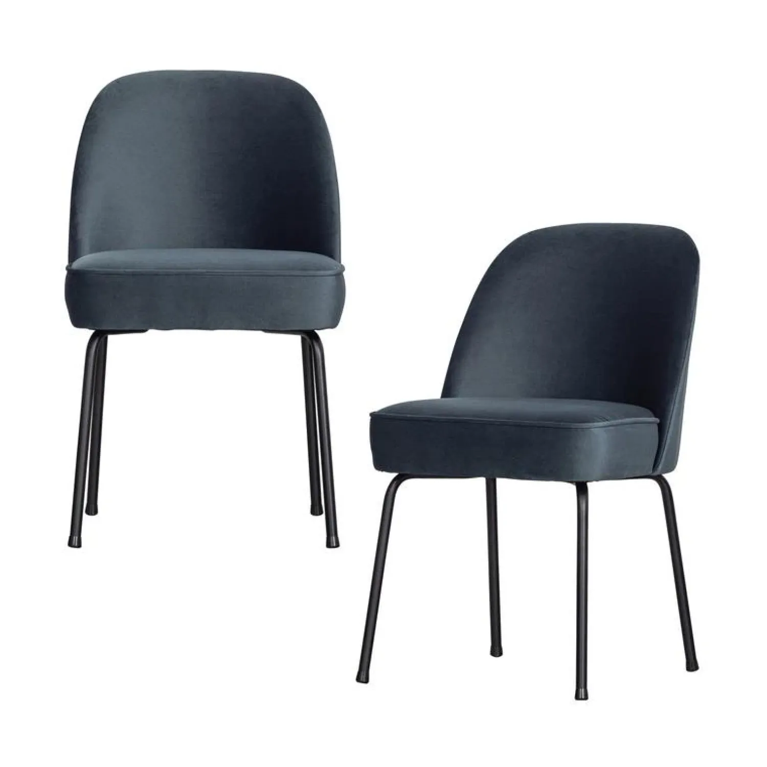 WOOOD Eetkamerstoelen|Vogue Eetkamerstoel Velvet Blauw