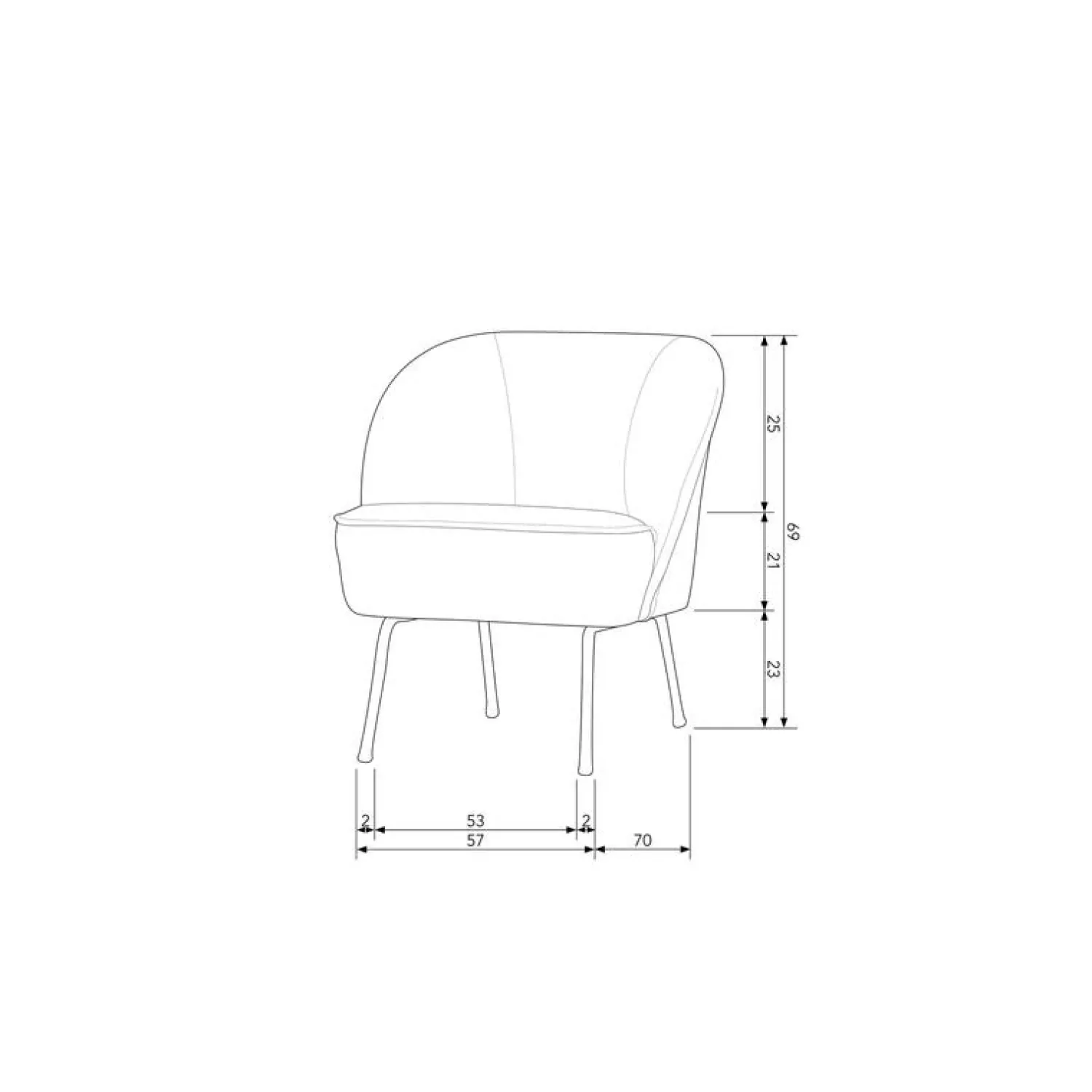WOOOD Fauteuils|Vogue Fauteuil Geweven Stof Zand