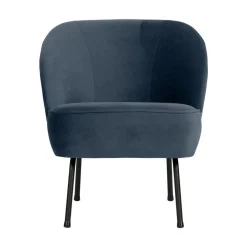 WOOOD Fauteuils|Vogue Fauteuil Velvet Blauw