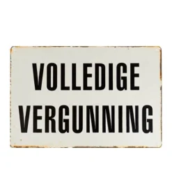 Metal Signs Metalen Borden|Volledige vergunning - metalen bord