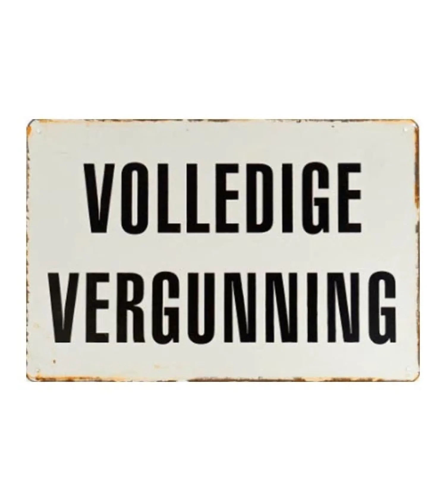 Metal Signs Metalen Borden|Volledige vergunning - metalen bord