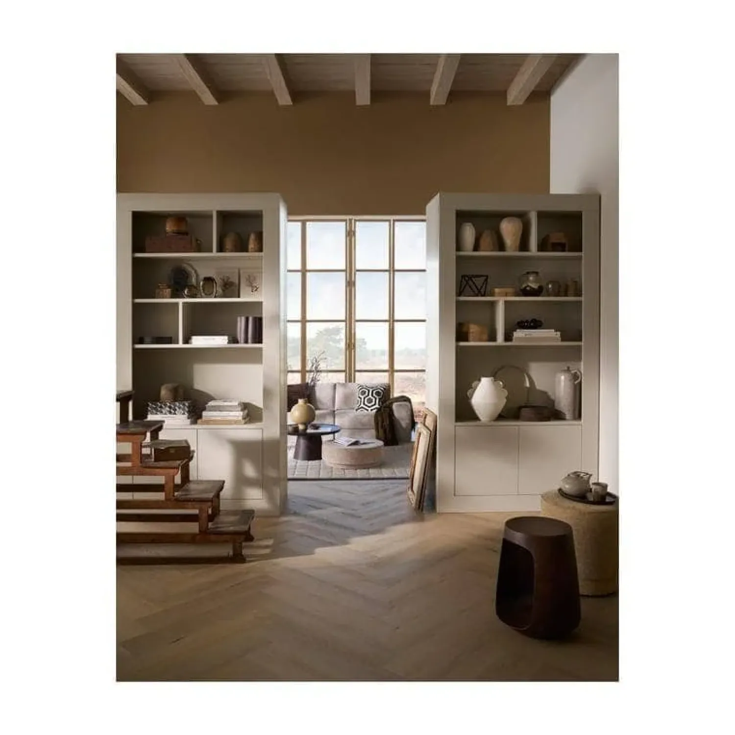 vtwonen Wandkasten|Industriele Kasten|Wallcover Wandkast Grenen Dust 117cm