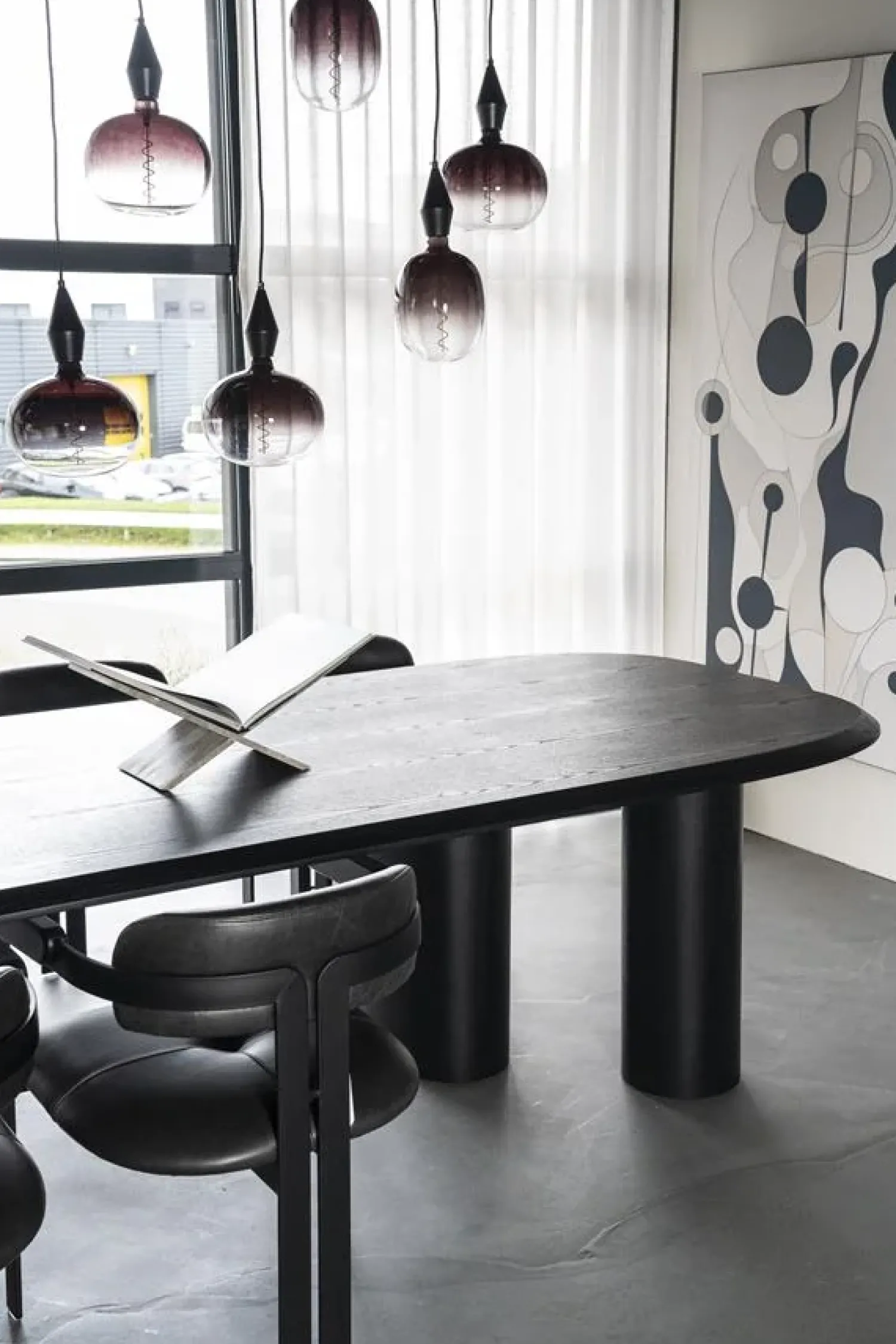 Eleonora Eettafels|Walter Eettafel zwart Eikenhout 220 cm