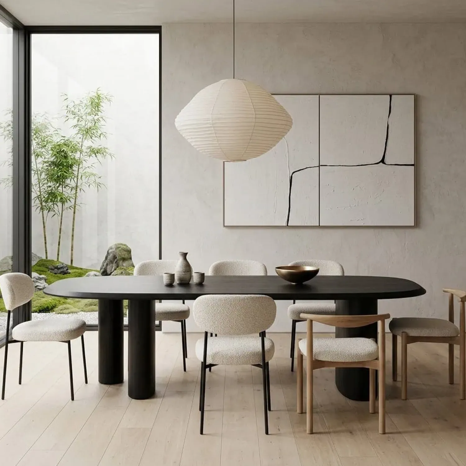 Eleonora Eettafels|Walter Eettafel zwart Eikenhout 300 cm