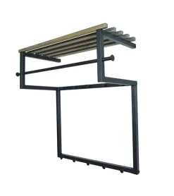Redin Design Kapstokken|Wandkapstok industrieel Parker zwart / hout