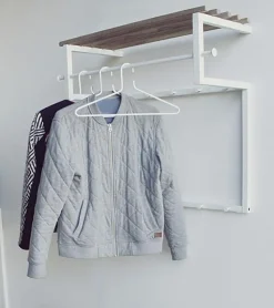 Redin Design Kapstokken|Wandkapstok industrieel Parker wit