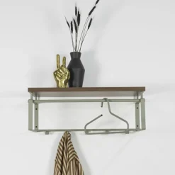Redin Design Kapstokken|Wandkapstok staal REEF 3 groen walnoot