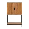 Mysons Wandkasten|Industriele Kasten|Wandkast Jacobs Bruin Mangohout 80cm