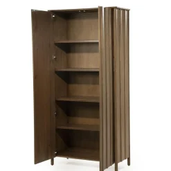Eleonora Wandkasten|Industriele Kasten|Wandkast Jake bruin eikenhout 102cm